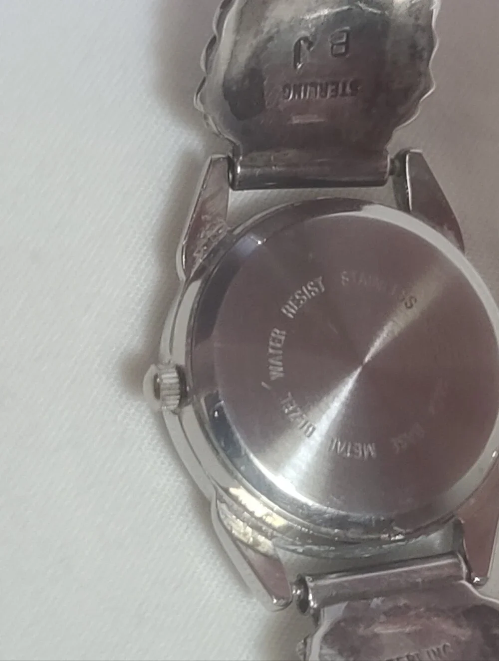 Nadia Women’s Native American Benjamin James Sterling Silver Opal Inlay Watch